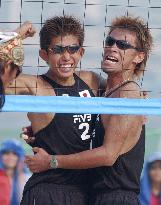 Japanese men win 1st Asian Games gold in beach volleyball